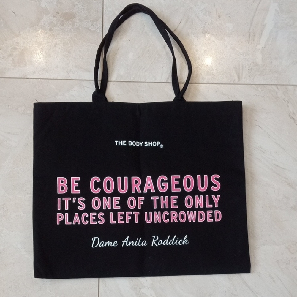 The Body Shop Black and Pink Inspirational Tote